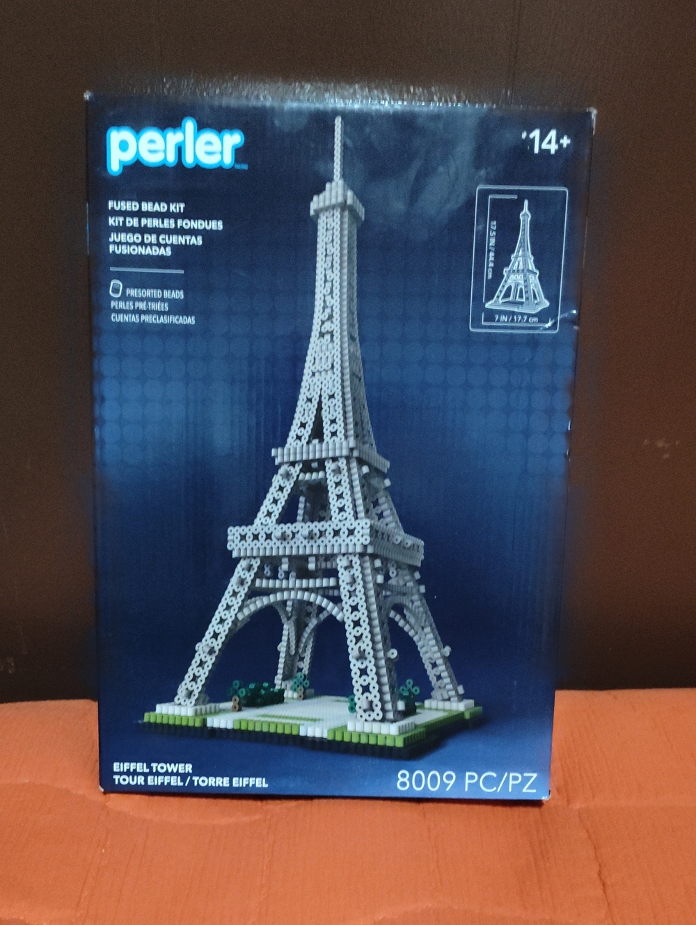 Perler Eiffel Tower Fused Bead Kit - Gray Building Set